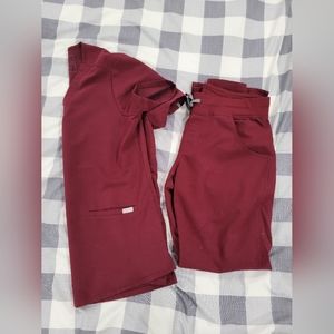 Figs Burgundy scrubs